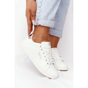 Women's Leather Sneakers BIG STAR DD274583 White-Copper