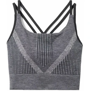 Smartwool Women's Intraknit Strappy Bra Black Heather L Futómelltartók