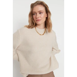 Trendyol Stones Wide fit Soft Textured Basic Knitwear Sweater