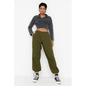 Trendyol Khaki Pajamas Normal Waist Parachute Trousers