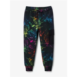 Black Boys Patterned Sweatpants Desigual Adam - Boys