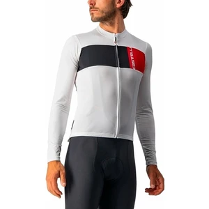 Castelli Prologo 7 Long Sleeve Jersey Ivory/Light Black-Red XL