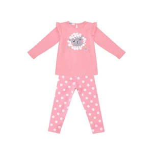 Denokids Kuzucuk Baby Girl Pink Tunic Leggings Set