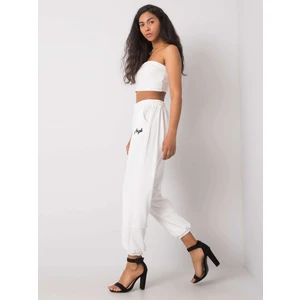 Women's white sweatpants