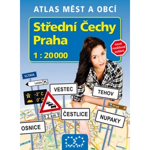 Střední Čechy Praha -- 1: 20 000 Atlas měst a obcí [Mapa knižní]