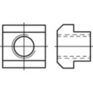 Vložka do T drážky TOOLCRAFT 107986, N/A, M8, 12 mm, ocel, 25 ks