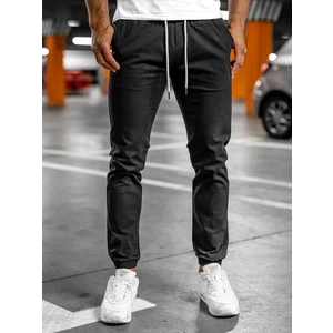 Pantaloni joggers negri Bolf 1145