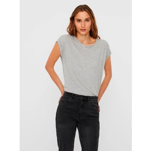 Vero Moda Dámské triko VMAVA 10187159 Light Grey Melange S