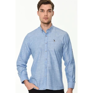 G681 DEWBERRY MEN's SHIRT-BLUE