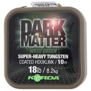 Korda návazcová šňůrka dark matter tungsten coated braid weed green 10 m-průměr 25 lb / nosnost 11,3 kg