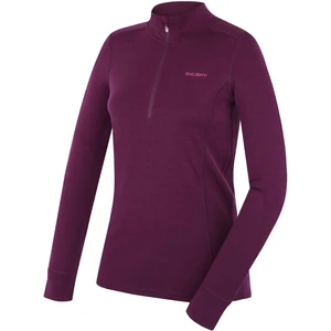 Husky Aron Zip L L, deep magenta Dámská merino mikina