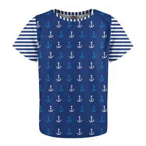 Mr. GUGU & Miss GO Unisex's T-shirt KTS-P1632 Navy Blue