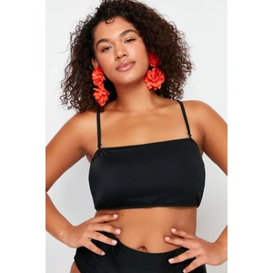 Trendyol Curve Black Strapless Bikini Top