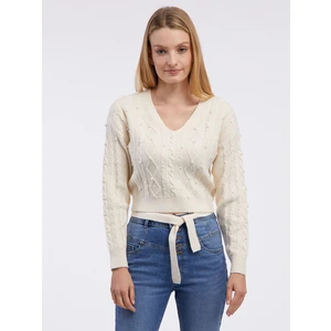 Orsay Creamy women's cropped sweater - Women