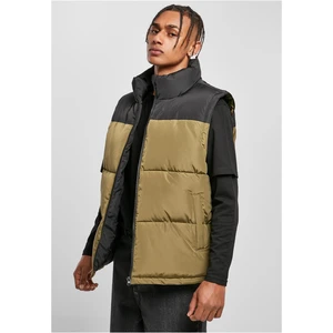 Block Puffer Vest černá/tiniolive