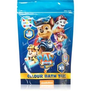 Nickelodeon Paw Patrol Colour Bath Tabs II farebné šumivé tablety do kúpeľa pre deti 9 ks