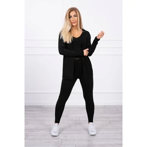 3-piece sweater set black