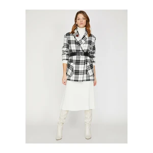 Koton Coat - White - Double-breasted