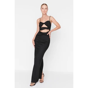 Trendyol Black Detailed Evening Dress & Graduation Dress