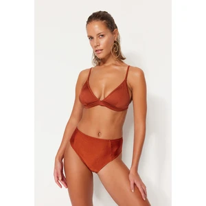 Trendyol Tile High Waist Bikini Bottoms with Normal Legs