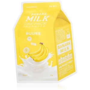 A´pieu One-Pack Milk Mask Banana vyživující plátýnková maska 21 ml