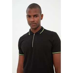 Trendyol Polo T-shirt - Black - Regular fit