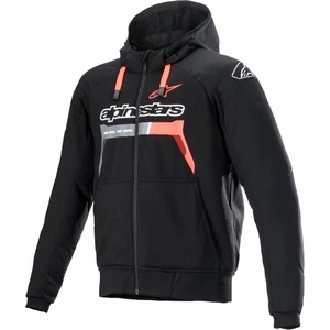 Alpinestars Chrome Ignition Hoodie Black/Red Fluorescent S Chaqueta textil