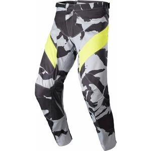 Alpinestars Racer Tactical Pants Gray/Camo/Yellow Fluorescent 34 Motocross pantaloni