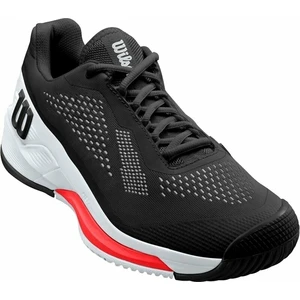 Wilson Rush Pro 4.0 Mens Tennis Shoe Black/White/Poppy Red 44