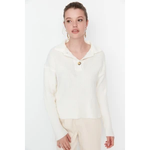 Trendyol Sweater - Ecru - Regular fit