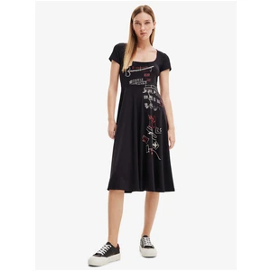 Black Women Patterned Dress Desigual Broadway Road - Women