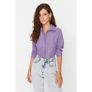 Trendyol Purple Basic Woven Shirt