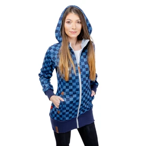 Women's plaid sweatshirt GLANO - dark denim