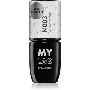 MYLAQ UV Gel Polish gelový lak na nehty odstín My Classic White 5 ml