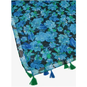 Orsay Blue Ladies Flowered Scarf - Ladies