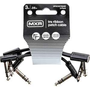 Dunlop MXR DCISTR03R Ribbon TRS Cable 3 Pack Noir 8 cm Angle - Angle