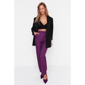 Trendyol Purple High Waist Carrot Fit Trousers