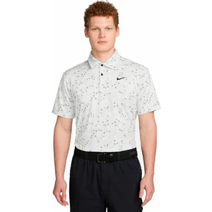 Nike Dri-Fit Tour Mens Floral Golf Polo Photon Dust/Black 2XL