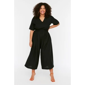 Trendyol Curve Black Waist Detailed Jumpsuit