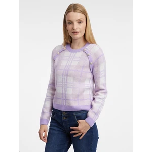 Orsay Light Purple Women's Check Sweater - Women