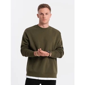 Ombre Men's hoodless sweatshirt - olive