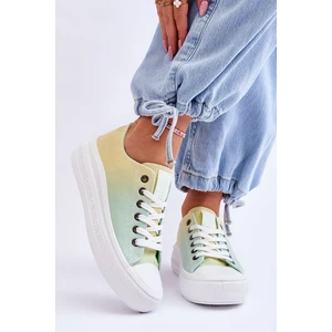 Big Star Low Platform Sneakers Yellow-Green