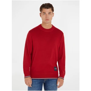 Red men's sweater with silk Tommy Hilfiger - Men