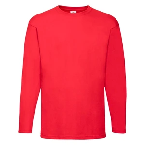 Valueweight Men's Red Long Sleeve T-shirt Fruit of the Loom