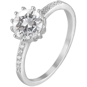 Beneto Stříbrný prsten s krystaly AGG206 50 mm