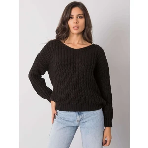 RUE PARIS Black women's knitted sweater