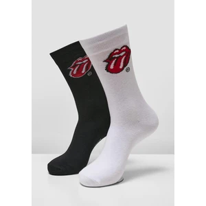 Rolling Stones Tongue Socks 2-Pack Black/white