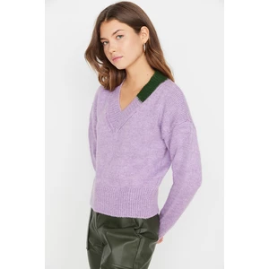 Trendyol Sweater - Purple - Regular fit