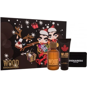 Dsquared² Wood For Him - EDT 100 ml + sprchový gel 100 ml + pouzdro na karty