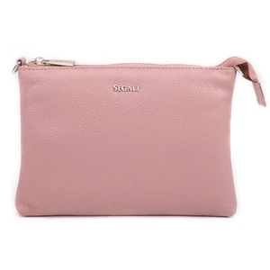 SEGALI Dámska kožená crossbody kabelka A6B Cameo rose